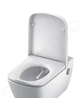 WC sedátka GEBERIT Kombifix Modul pro závěsné WC s tlačítkem Sigma01, lesklý chrom + Tece One sprchovací toaleta a sedátko, Rimless, SoftClose 110.302.00.5 NT2