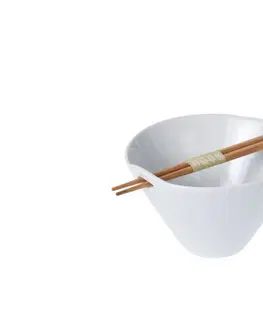 Misky polévka, kompot, salát PROHOME - Miska servírovací s paličkami Japan