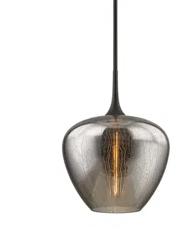 Industriální závěsná svítidla HUDSON VALLEY závěsné svítidlo WEST END kov/sklo bronz/kouřová E27 1x13W F7056-CE