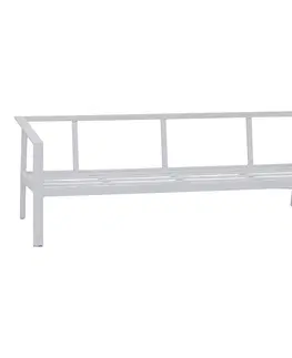 Lavice z kovu a hliníku Hliníková 3-místná lavice NOVARA (bílá)