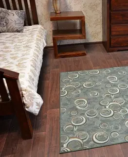 Koberce a koberečky Dywany Lusczow Kusový koberec DROPS Bubbles zelený, velikost 100x200