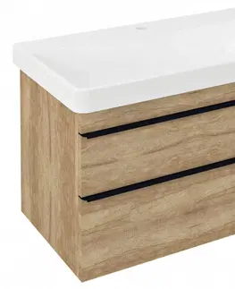 Koupelnový nábytek SAPHO SITIA umyvadlová skříňka 75,6x50x43,4cm, 2xzásuvka, dub alabama