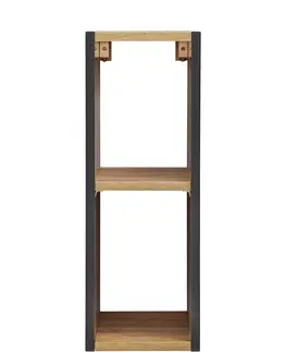 Koupelnový nábytek Comad Koupelnová skříňka nízká Capri 810 černý mat/dub kraft zlatý
