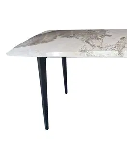 Jídelní stoly LuxD Keramický jídelní stůl Garold 160 cm přírodní kámen