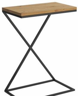 Konferenční stolky Kasvo LAGO stolek mramor světlý / černá konstrukce