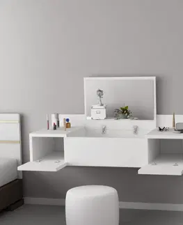 Toaletní stolky Kalune Design Toaletní stolek ZAKKUM 100 cm bílý