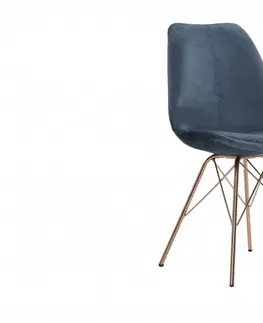 Židle Jídelní židle 2 ks IKAROS Dekorhome Modrá