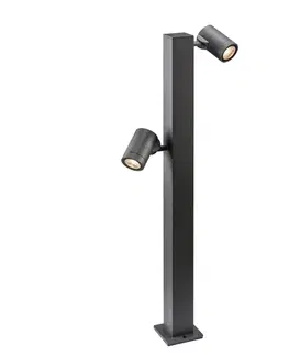 Stojací svítidla SLV BIG WHITE HELIA Double Pole LED venkovní stojací svítidlo, antracit, IP55 3000K 1002200
