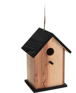 Zahradní slunečníky a doplňky Ptačí budka Bird house hnědá, 15,5 x 13 x 22 cm