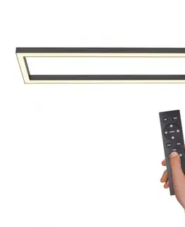 Designová stropní svítidla PAUL NEUHAUS PURE-LINES, LED stropní svítidlo, antracit, rám, 110x30 cm 2700-5000K 6023-13