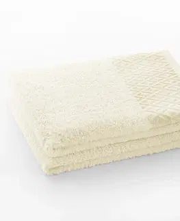 Ručníky Bavlněný ručník DecoKing Andrea krémový, velikost 70x140