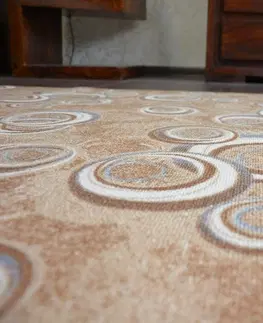 Koberce a koberečky Dywany Lusczow Kusový koberec DROPS Bubbles béžový, velikost 400x500