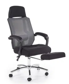 Kancelářské židle HALMAR Kancelářské křeslo Freeport černé/šedé