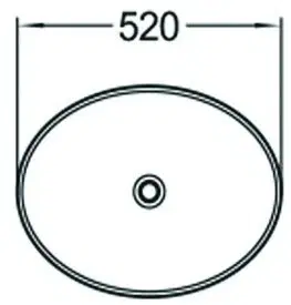 Umyvadla MEXEN Orsola keramické umyvadlo na desku 52 x 39 cm černá kámen 21365271
