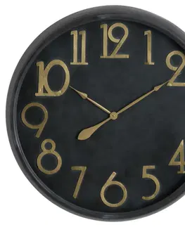 Stylové a designové hodiny Estila Stylové černé retro hodiny SOHO 80cm