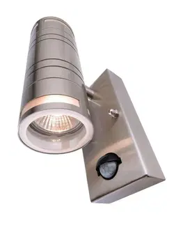 Moderní venkovní nástěnná svítidla Light Impressions Kapego nástěnné přisazené svítidlo Zilly II Up and Down 220-240V AC/50-60Hz GU10 2x max. 35,00 W 220 mm stříbrná 731011
