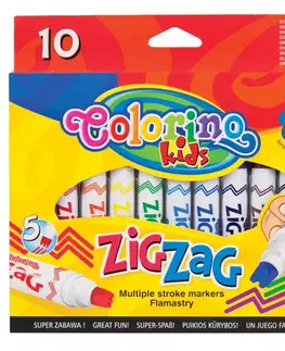 Hračky PATIO - Colorino fixy ZIG ZAG 10 barev