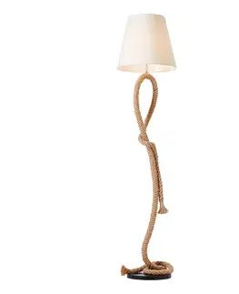 Stojací lampy Brilliant Stojací lampa Sailor s lanovým stojanem