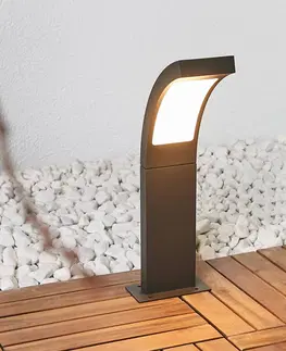 Sloupková světla Lucande Moderní LED sloupkové světlo Juvia v šedé