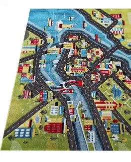 Dětské koberce Dětský senzorický koberec s motivem města Šírka: 100 cm | Dĺžka: 150 cm