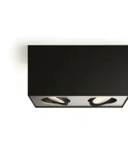 Moderní bodová svítidla LED Bodové svítidlo Philips Box 50492/30/P0 černé 2x4,5W