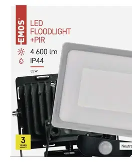 LED reflektory EMOS LED reflektor ILIO s pohybovým čidlem, 50W ZS2940