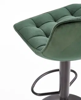 Barové židle HALMAR Barová židle Forbia tmavě zelená