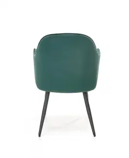 Židle Jídelní křeslo K464 Halmar Tmavě zelená