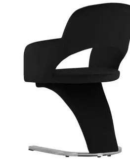 Židle Jídelní židle 4 ks samet / chrom Dekorhome Zelená