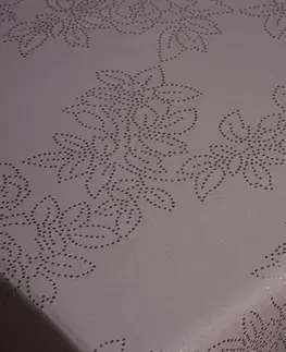 Kuchyňský textil Šedý ubrus LUCES se vzorem květin, 140 x 180 cm