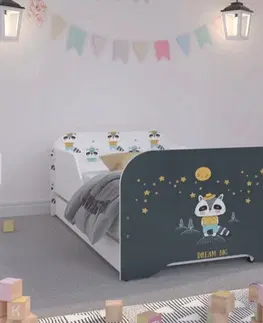 Dětské postele Chlapecká dětská postel s jezevčíkem 140 x 70 cm