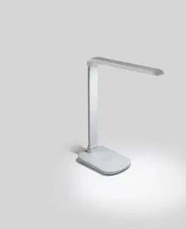 Stolní lampy do kanceláře FARO ANOUK stolní lampa, bílá s bezdrátovým nabíjením mobilního telefonu