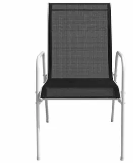 Zahradní křesla a židle Venkovní jídelní židle 6 ks černé
