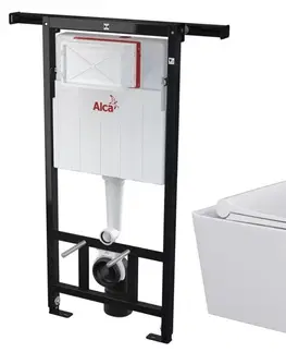 WC sedátka ALCADRAIN Jádromodul předstěnový instalační systém bez tlačítka + WC MYJOYS MY1 + SEDÁTKO AM102/1120 X MY1