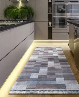 Běhouny Hnědý nepromokavý běhoun do kuchyně Šířka: 160 cm | Délka: 220 cm