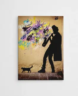 Obrazy Wallity Obraz na plátně Jazz player WY40 50x70 cm