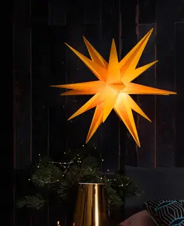Vánoční světelná hvězda STERNTALER Sterntaler LED hvězda IP44 18bodová žlutá Ø 40 cm