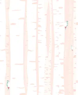 Samolepící tapety Samolepící tapeta růžové březové stromy