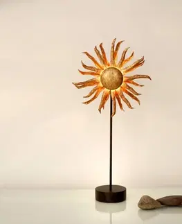 Stolní lampy Holländer Stolní lampa LED Slunce zlatá
