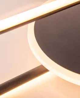 Stropní svítidla Näve LED stropní světlo Brendan Ø 54 cm černá