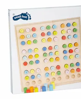Dřevěné hračky Small Foot Dřevěné sudoku barevné válečky