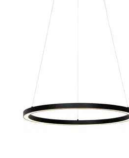 Zavesna svitidla Závěsné svítidlo černé 60 cm včetně LED 3-stupňově stmívatelné - Girello