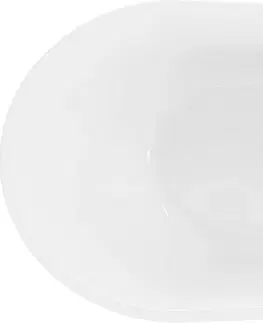 Sifony k pračkám MEXEN Montana vana volně stojící 170x80 cm, bílá s bílá, černý sifon 52011708000-B