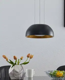 Závěsná světla Lindby Lindby Juliven LED závěsné světlo, černá, 32 cm