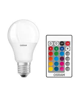 LED žárovky OSRAM LED STAR+ CL A RGBW FR 60 stmívatelné ovladačem 9W/827 E27