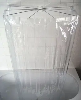 Závěsy Sapho OMBRELLA skládací sprchová kabina, 100x70cm, průhledná (58200)