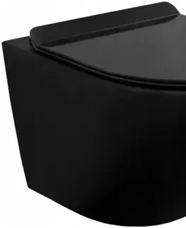 Kompletní WC sady Závěsná WC mísa MEXEN LENA SLIM II černá