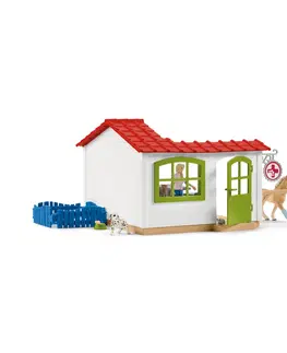 Dřevěné hračky Schleich 42502 Veterinární ordinace pro domácí zvířata
