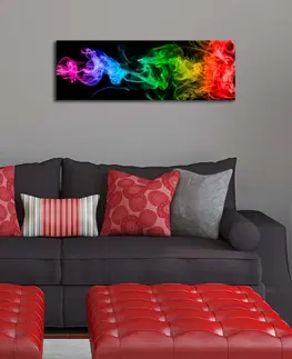 Obrazy Wallity Obraz s LED osvětlením BAREVNÁ MLHA 67 30 x 90 cm