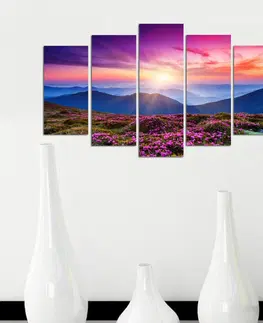 Obrazy Hanah Home Vícedílný obraz Východ v horách 110x60 cm